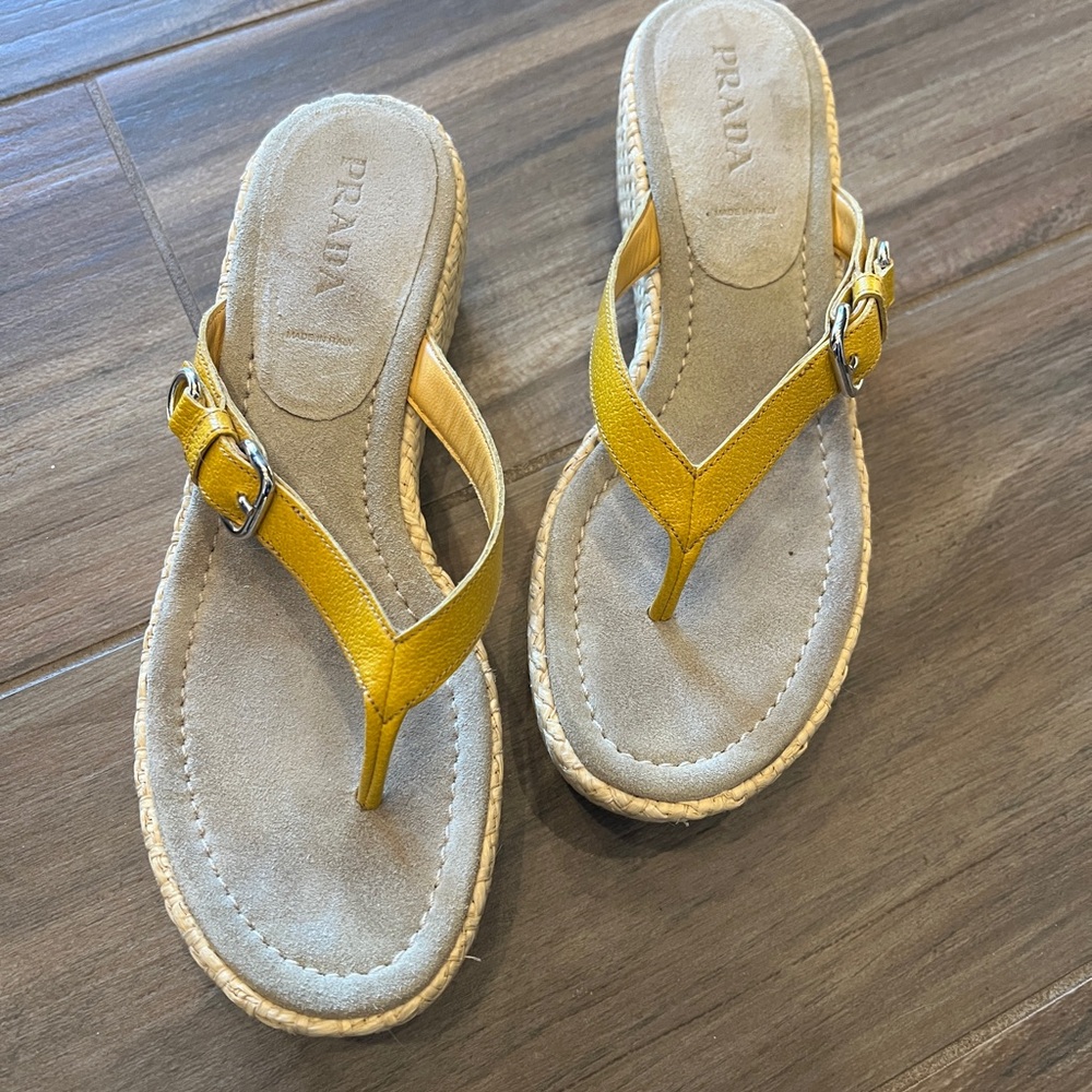 Prada Yellow Women's Sandals
